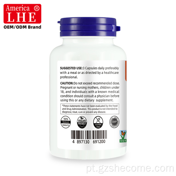 Shecome Psyllium Husk Cápsulas Suporte à Saúde Digestiva